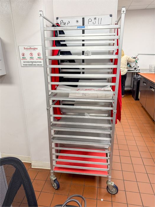 🔥 Channel Aluminum Bun Pan Rack – Mobile Sheet Pan Rack