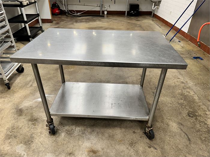 48" Stainless Table on Casters