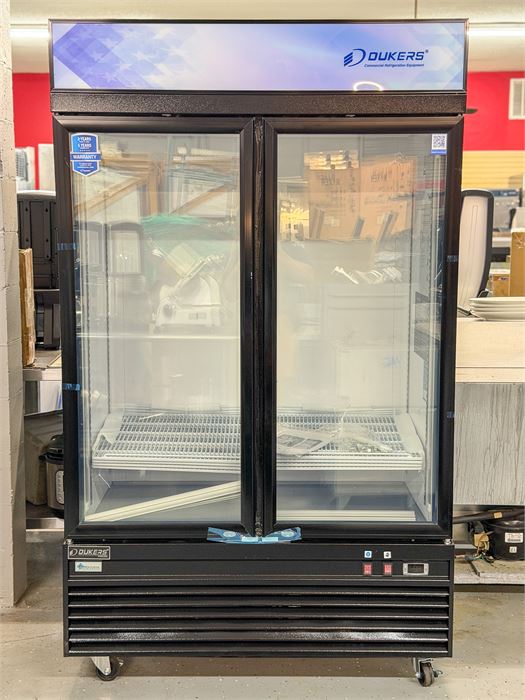 🆕 🧊 New Scratch & Dent DUKERS DSM-41F TWO-DOOR GLASS FREEZER 💰 Retail: $3,557