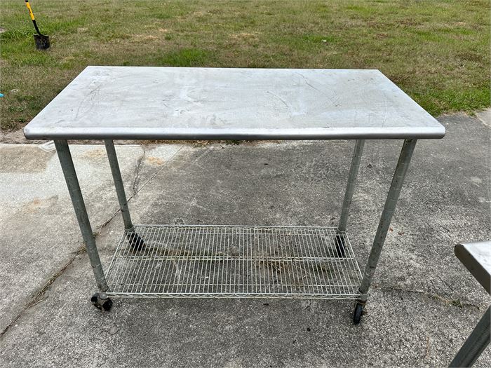50" X 24" Stainless Table on Casters