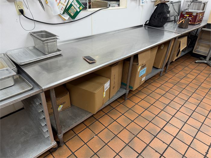 8' Stainless Steel Work Table with Undershelf