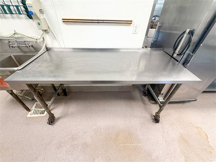 72" Stainless Steel Mobile Work Table
