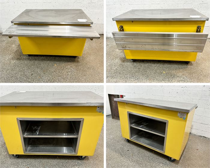 Color Point 50: Stainless Steel Portable Work Counter With Folding Shelf