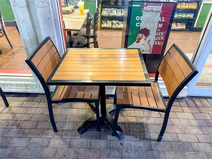 🪑☕ Outdoor Café Table & (2) Matching Chairs Seating Set