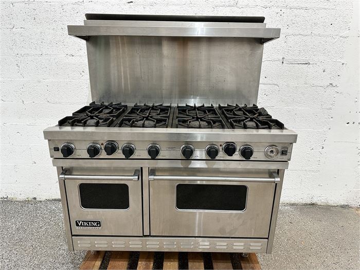 Viking Professional 48" 8 Burners Gas Range With Double Oven and Convection