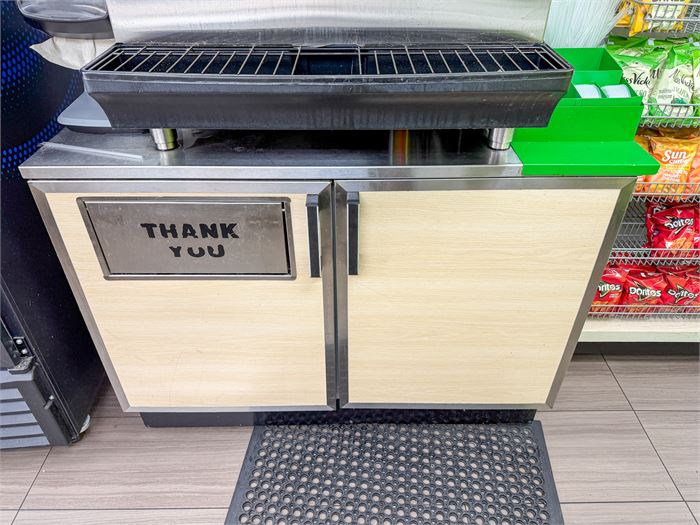 🥤 Commercial Beverage Station Cabinet with Cup Dispenser & Waste Chute
