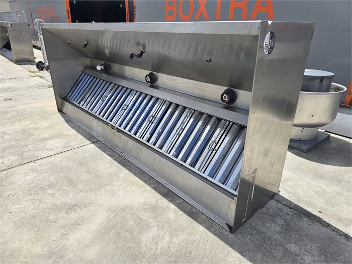 136" Stainless Steel Commercial Exhaust Hood with Baffle Filters
