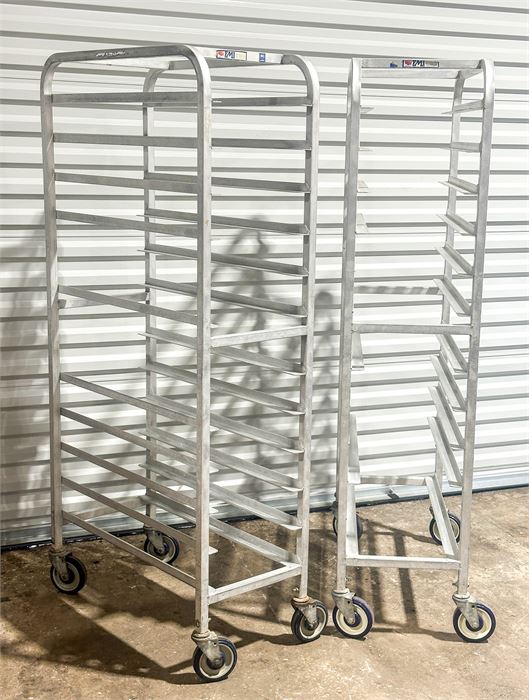 (2) Two Sheet pan Racks on Casters