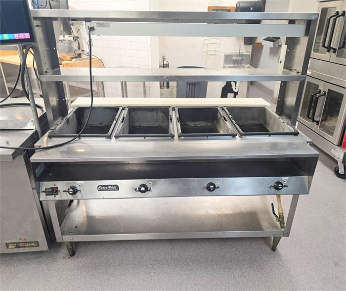 🔥 Vollrath ServeWell® 38004 4-Well Electric Hot Food Table with Overshelf 🔥