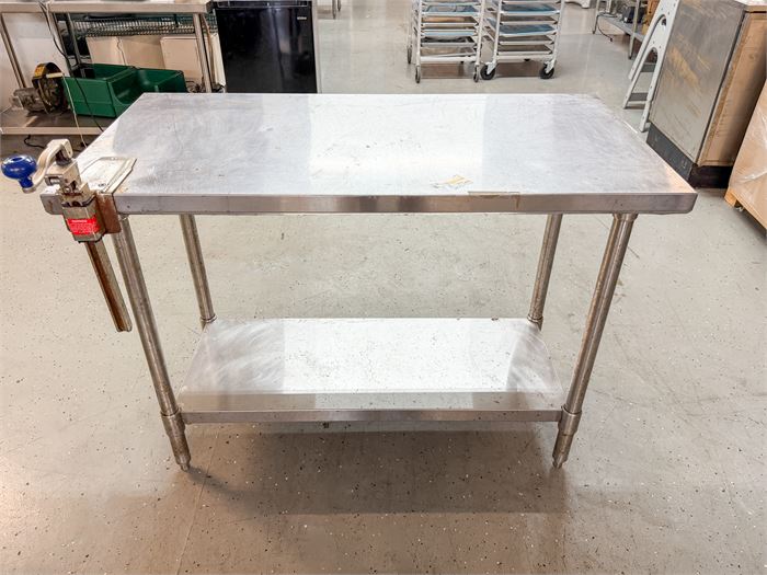 🥫 48" x 24" Stainless Steel Table with Can Opener
