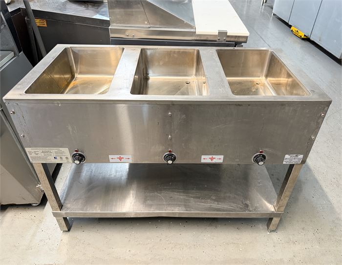 🔥 Klinger's SW3H120V Triple Well Electric Steam Table / Food Warmer with Unders