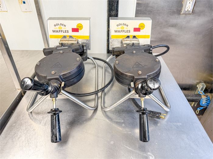 (2) Golden Waffles RT-P Commercial Rotary Waffle Makers