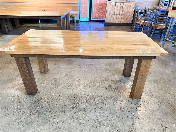 Beautiful Polished Wood Dining Table (74.6" X 33.25")