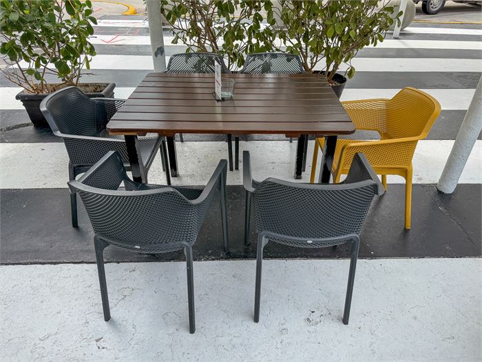 🌴🪑 OUTDOOR PATIO DINING SET – TABLE & 6 CHAIRS 🪑🌴
