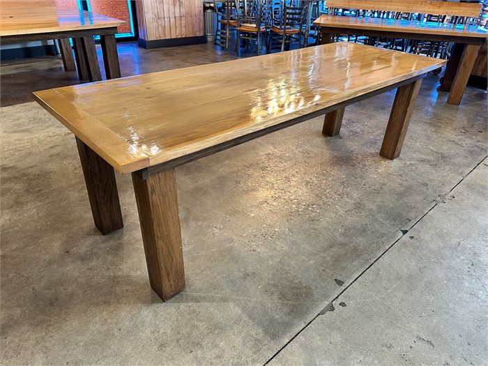Beautiful Polished Wood Dining Table (97" X 33.75")