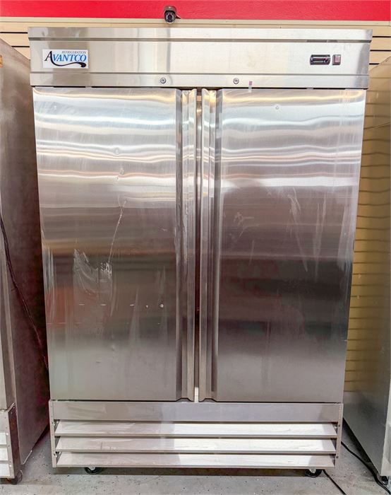 Avantco SS-2R-HC 54" Stainless Steel Reach-In Refrigerator – (2) Solid Doors, 11