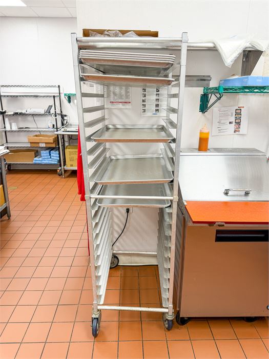 🔥 Channel Aluminum Bun Pan Rack – Mobile Sheet Pan Rack