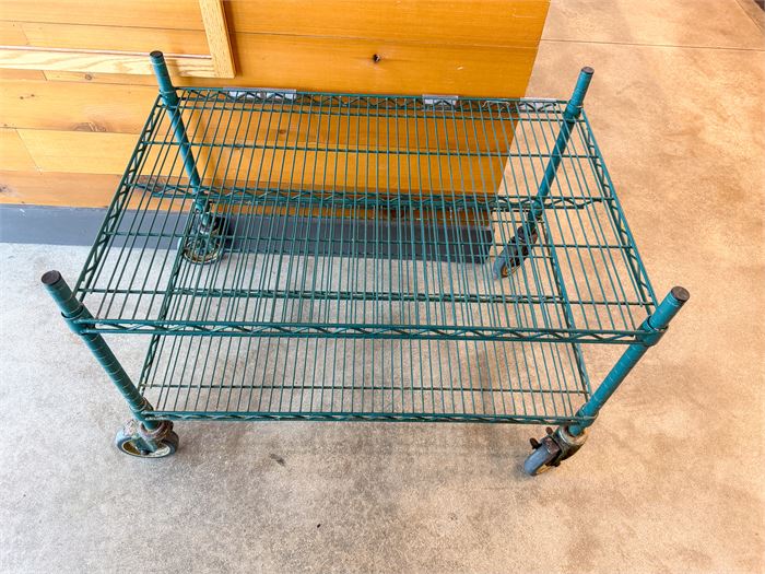 🛒📦 Lot of (1) Commercial NSF Wire Shelving Cart on Casters
