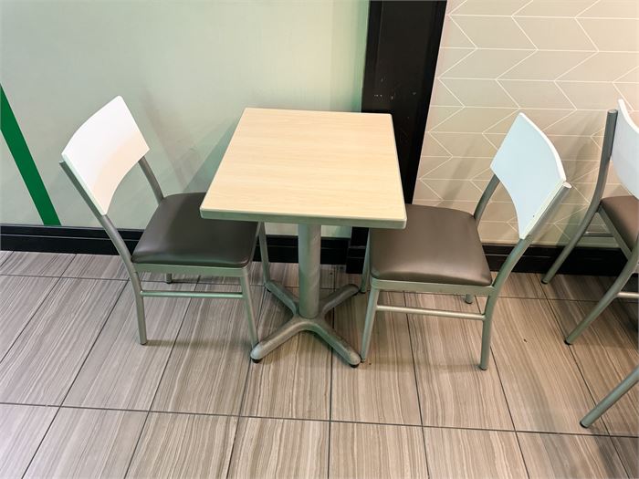 (1) One Table and (2) Two Chairs