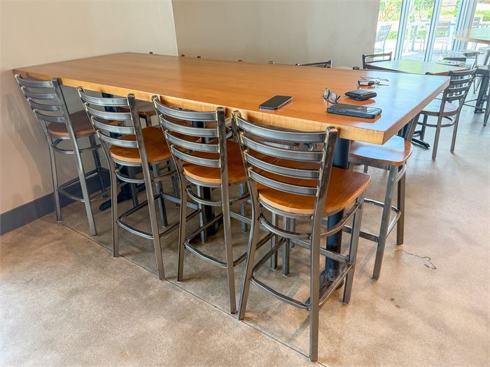 🍽️🪑Community High-Top Dining Set – (8) Bar-Height Chairs